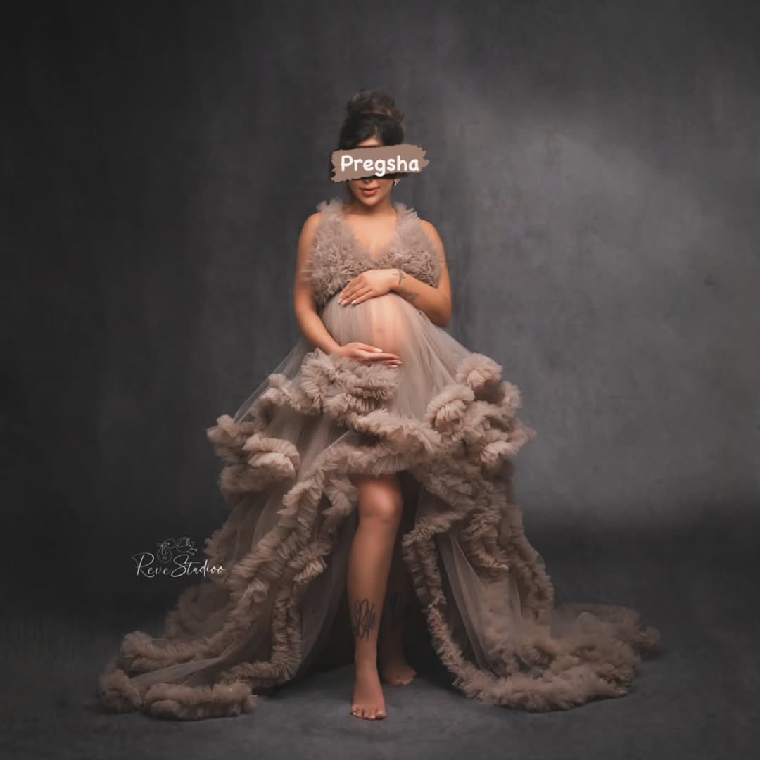 پیراهن پرچین بالاتنه ساده