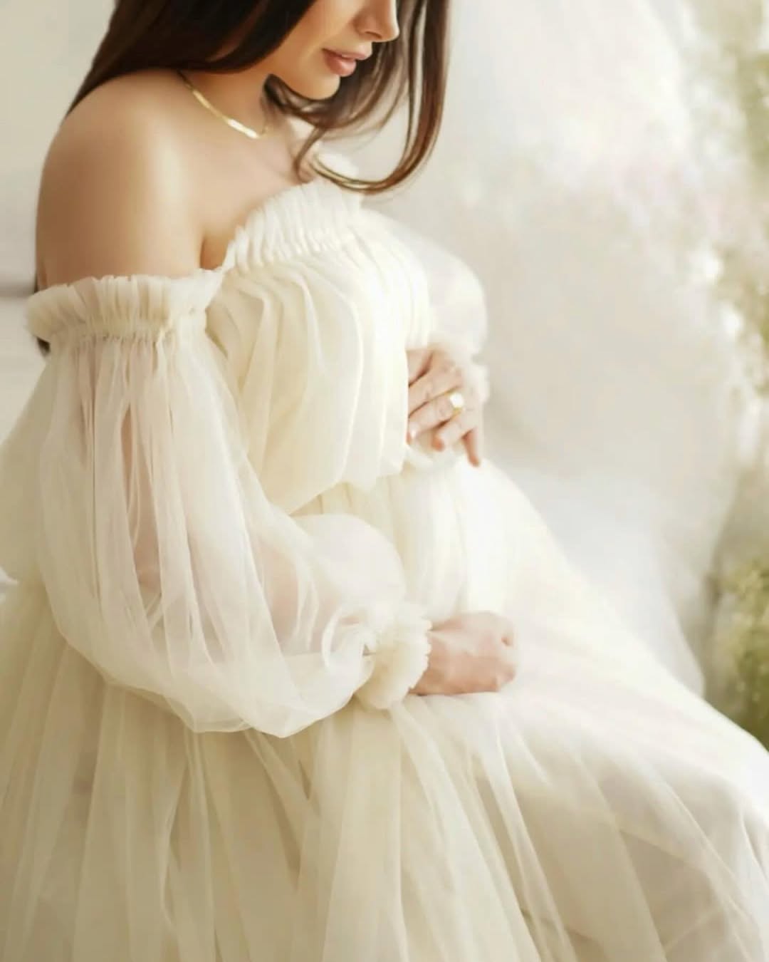 پیراهن چین دو طبقه بالاتنه ساده