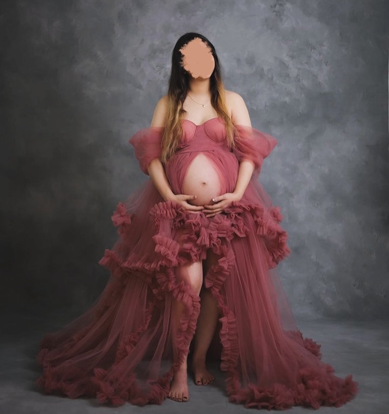 پیراهن پرچین بارداری بالاتنه تاپلکس