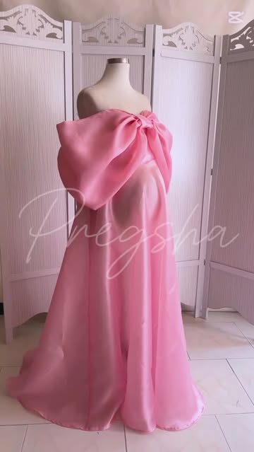 پیراهن بارداری پاپیون حریر براق